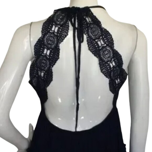 IRIS Dress, M, Lace Cutout Waist/Back straps, Mini/Short, Padded, Navy Blue - Picture 6 of 14